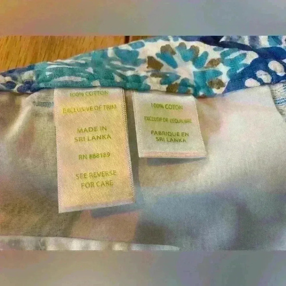 Lilly Pulitzer Adie Shorts Half Shell Turquoise/Blue 100% Cotton Women’s Size 6 - Picture 7 of 12